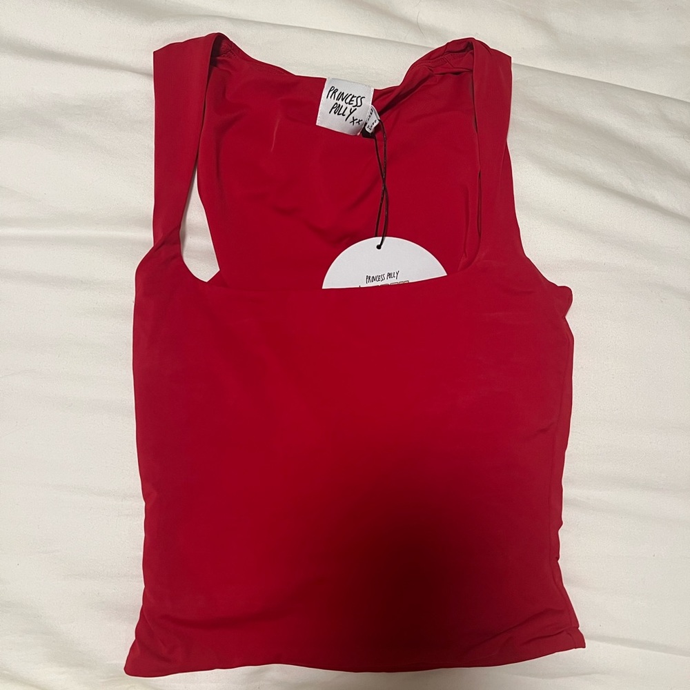 NWT Princess Polly Back in Time Top Red
